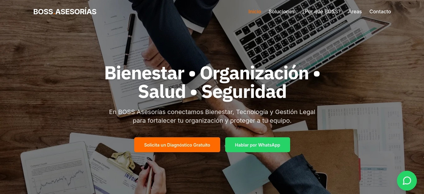 Página web para Boss Asesorías
